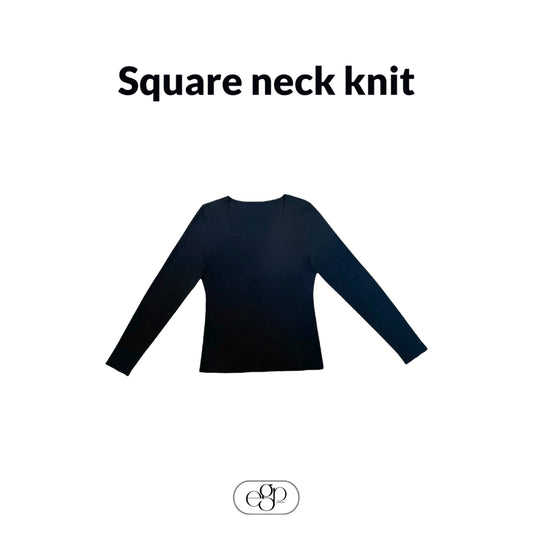 Square neck knit